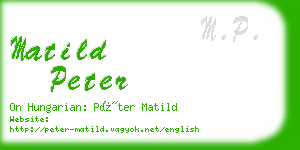 matild peter business card